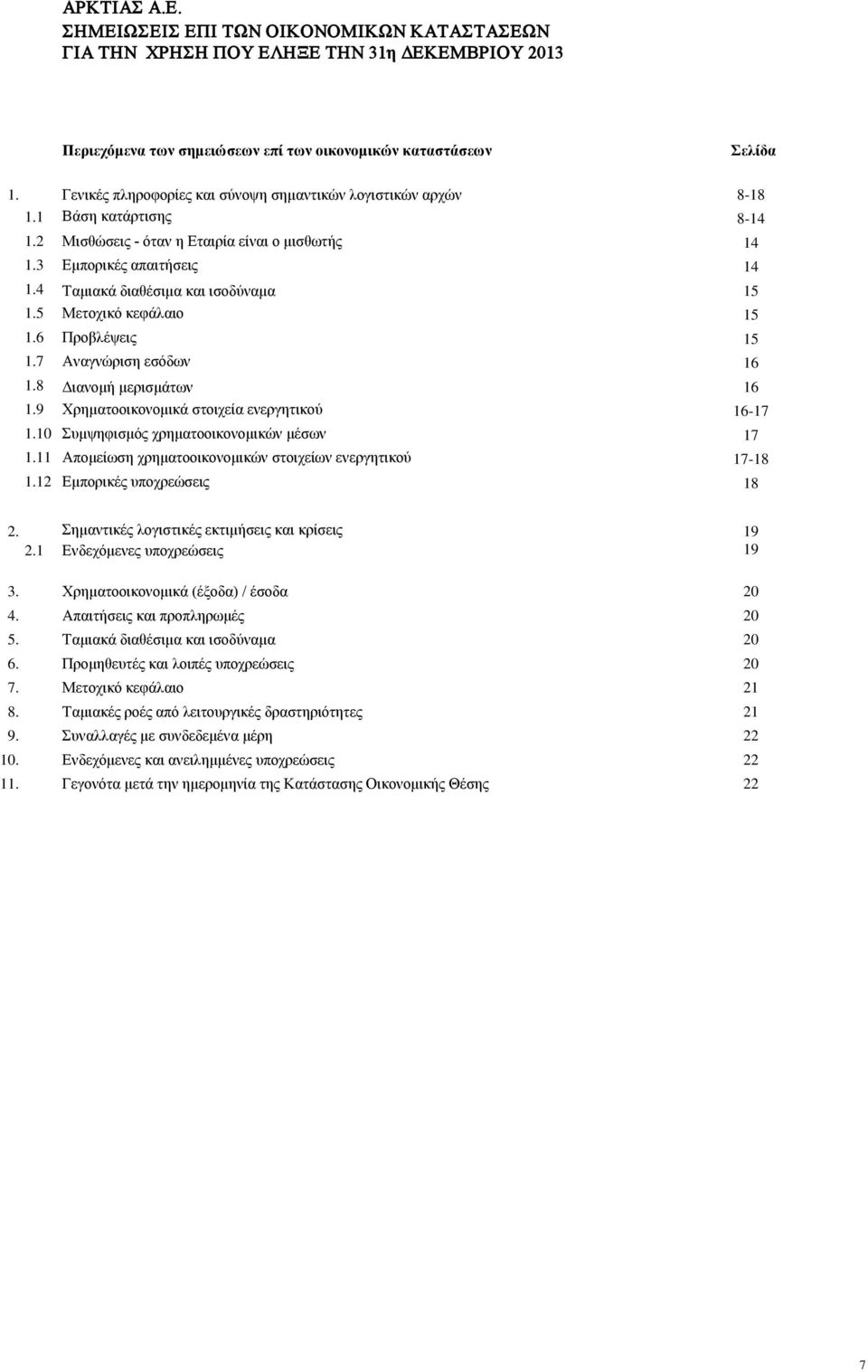 7 Αναγνώριση εσόδων 16 1.8 Διανομή μερισμάτων 16 1.9 Χρηματοοικονομικά στοιχεία ενεργητικού 16-17 1.10 Συμψηφισμός χρηματοοικονομικών μέσων 17 1.