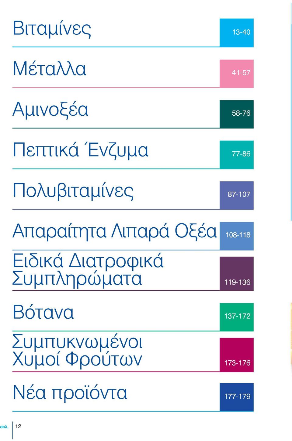 108-118 Ειδικά Διατροφικά Συμπληρώματα 119-136 Βότανα