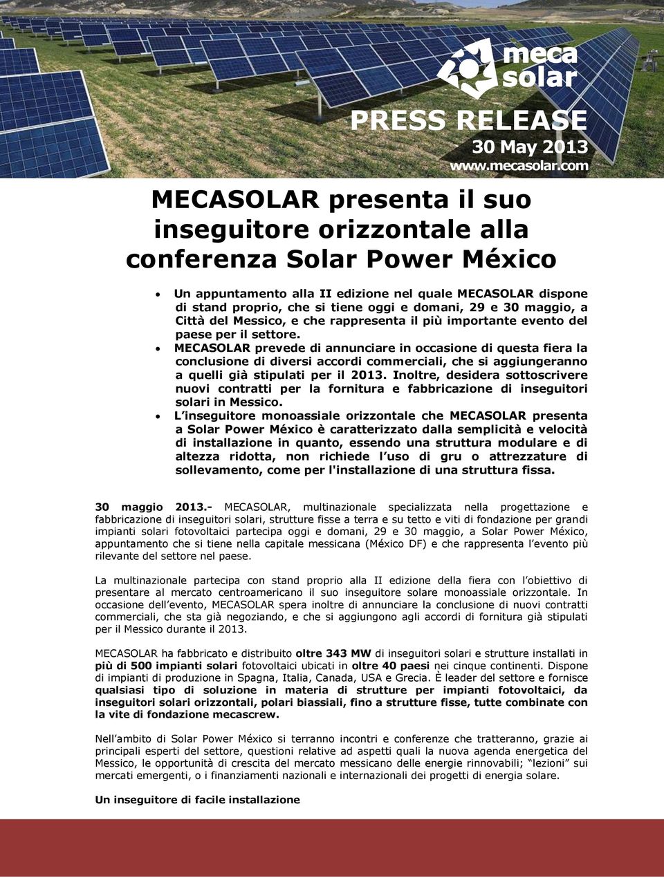 e 30 maggio, a Città del Messico, e che rappresenta il più importante evento del paese per il settore.