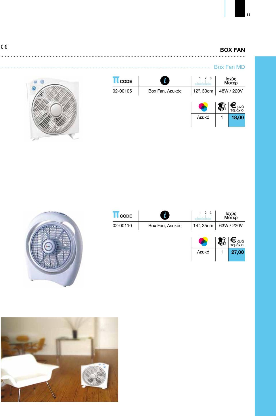 Λευκό 8,00 02-000 Box Fan,