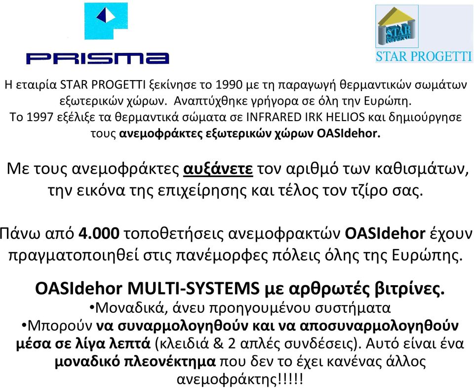 Μετουςανεμοφράκτεςαυξάνετετοναριθμότωνκαθισμάτων, την εικόνα της επιχείρησης και τέλος τον τζίρο σας. Πάνω από 4.