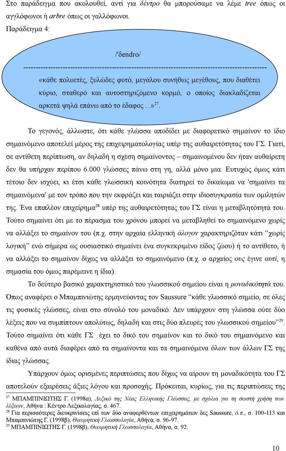 σταθερό και αυτοστηριζόμενο κορμό, ο οποίος διακλαδίζεται αρκετά ψηλά επάνω από το έδαφος...» 27.