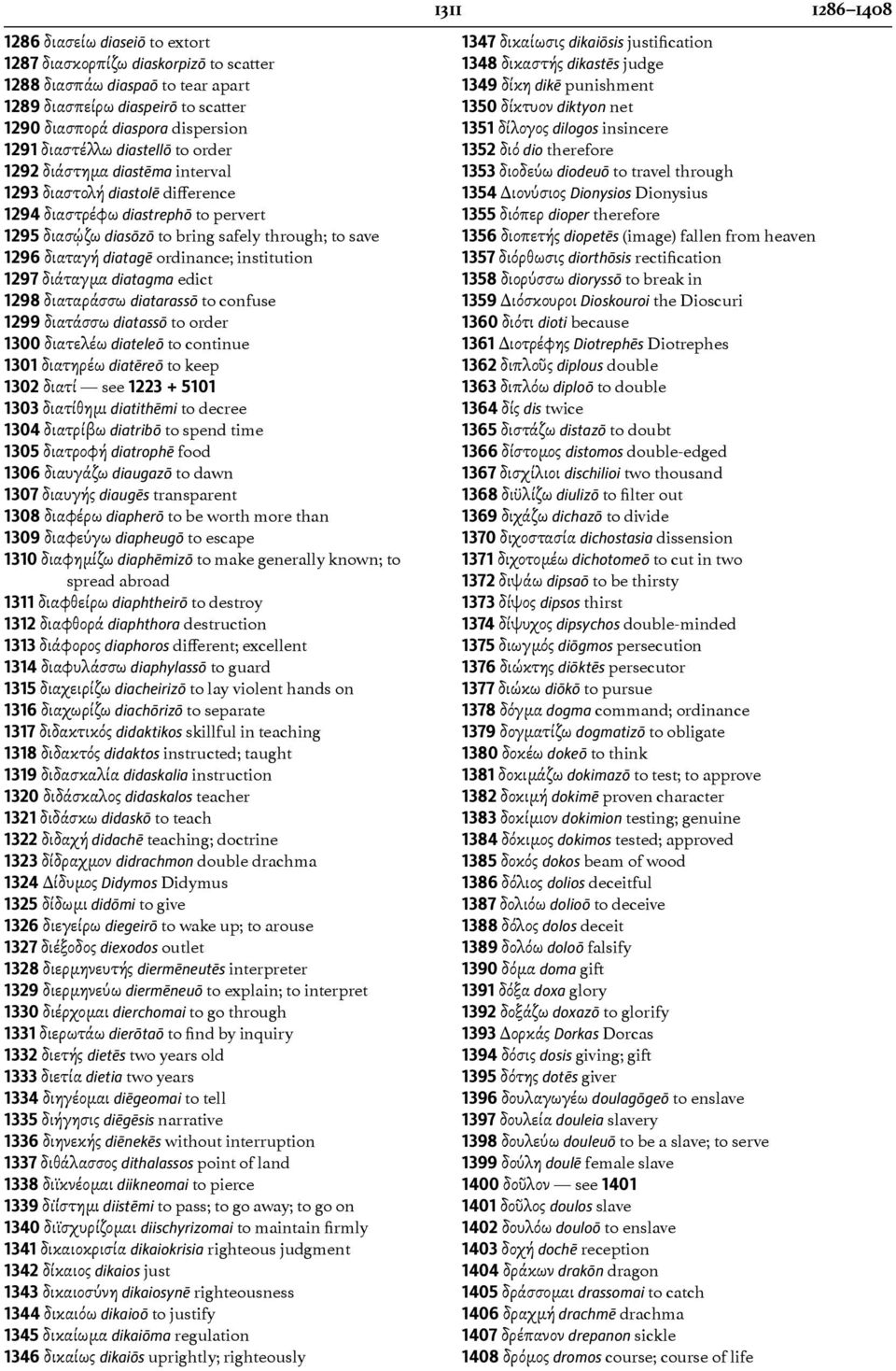 ordinance; institution 1297 διάταγμα diatagma edict 1298 διαταράσσω diatarassō to confuse 1299 διατάσσω diatassō to order 1300 διατελέω diateleō to continue 1301 διατηρέω diatēreō to keep 1302 διατί