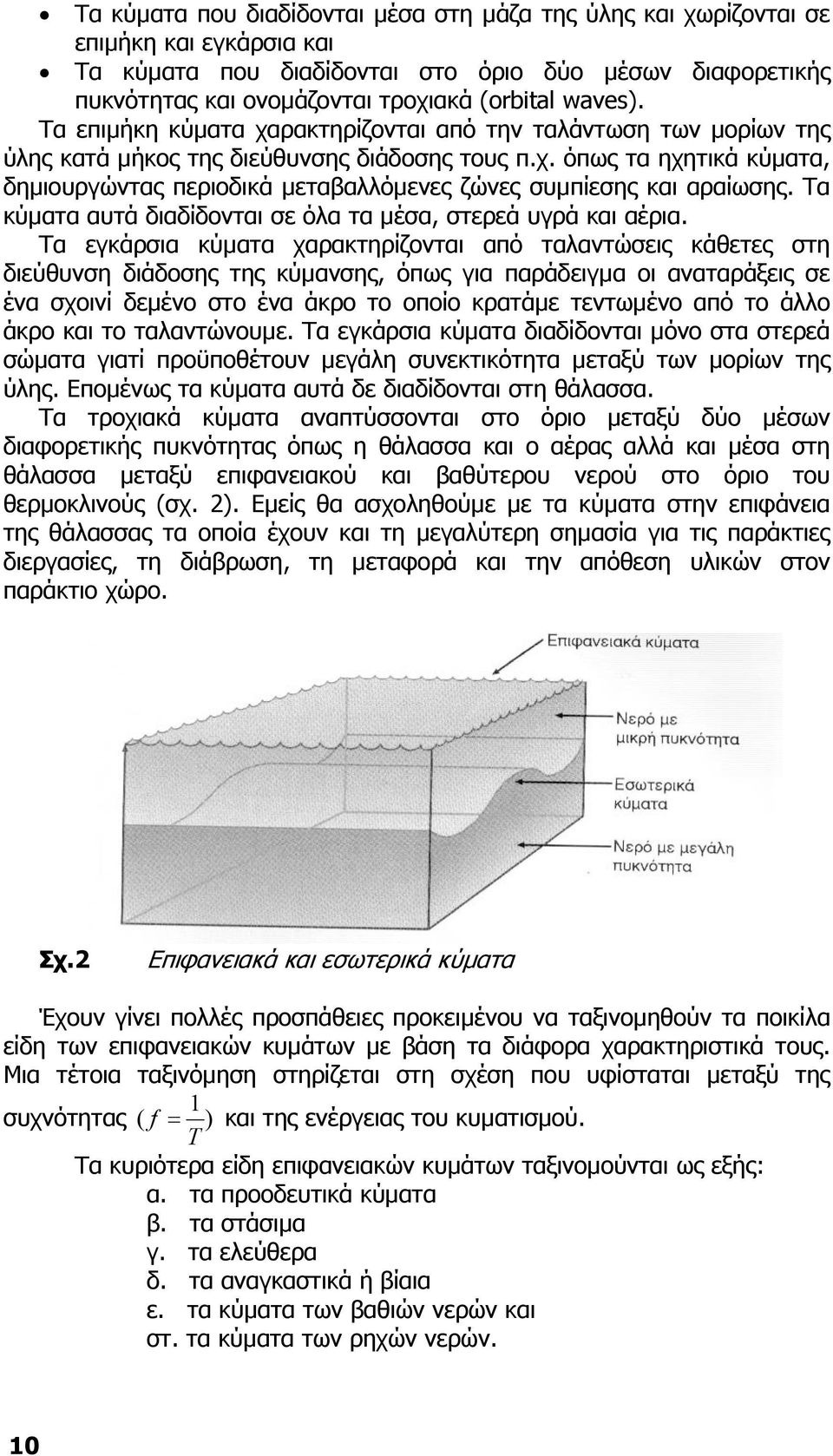 Τα κύµατα αυτά διαδίδονται σε όλα τα µέσα, στερεά υγρά και αέρια.