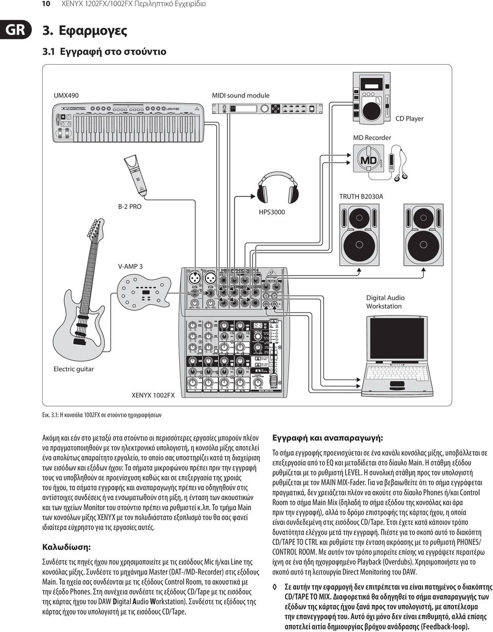 Digital Audio Workstation Electric guitar XENYX 1002FX Εικ. 3.