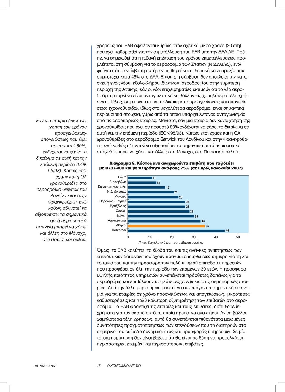 Μόναχο, στο Παρίσι και αλλού. χρήσεως του ΕΛΒ οφείλονται κυρίως στον σχετικά μικρό χρόνο (30 έτη) που έχει καθορισθεί για την εκμετάλλευση του ΕΛΒ από την ΔΑΑ ΑΕ.