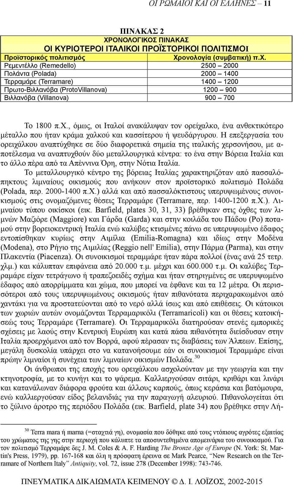 , όμως, οι Ιταλοί ανακάλυψαν τον ορείχαλκο, ένα ανθεκτικότερο μέταλλο που ήταν κράμα χαλκού και κασσίτερου ή ψευδάργυρου.