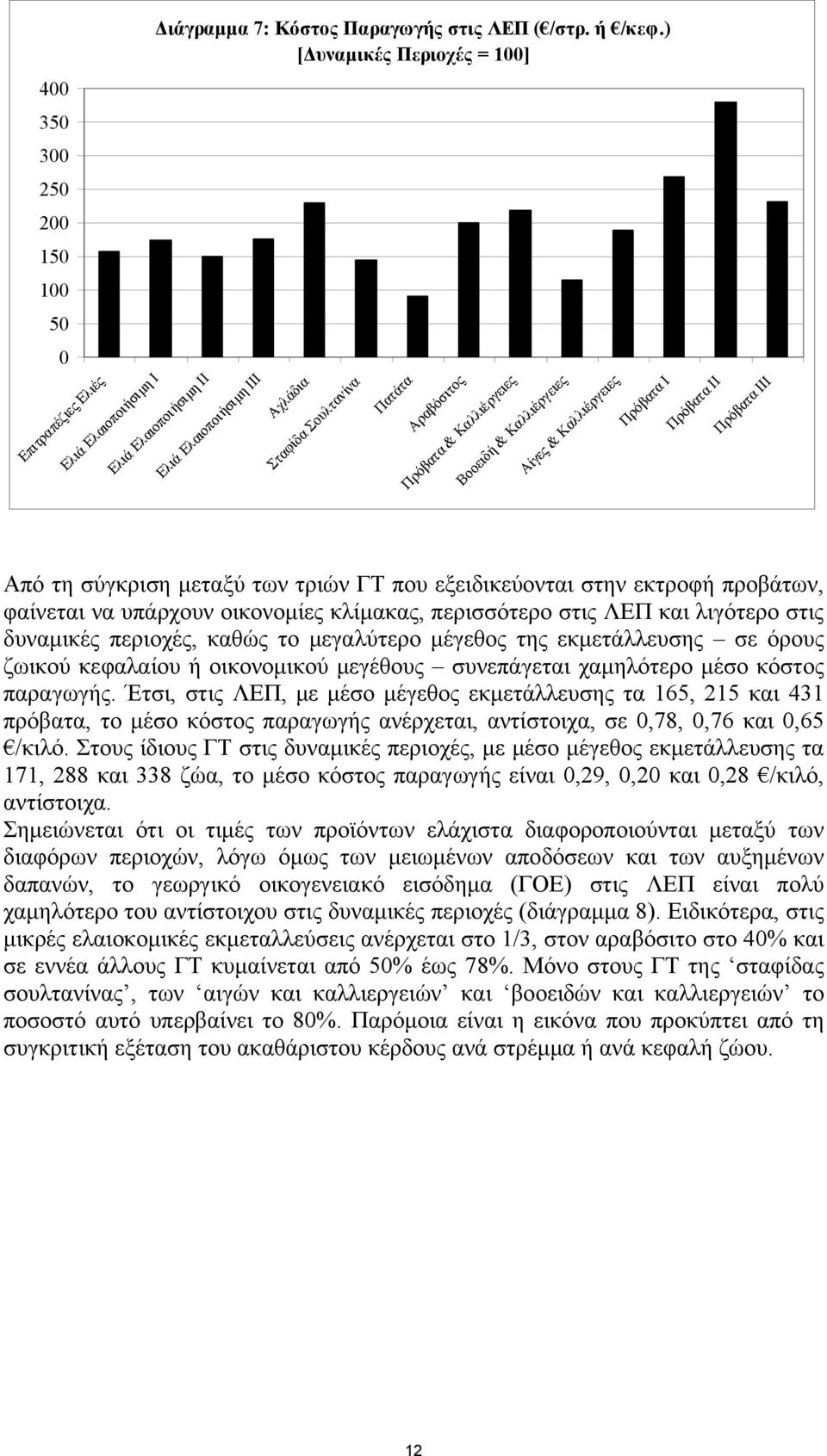 Πρόβατα ΙΙ Πρόβατα ΙΙΙ Από τη σύγκριση μεταξύ των τριών ΓΤ που εξειδικεύονται στην εκτροφή προβάτων, φαίνεται να υπάρχουν οικονομίες κλίμακας, περισσότερο στις ΛΕΠ και λιγότερο στις δυναμικές