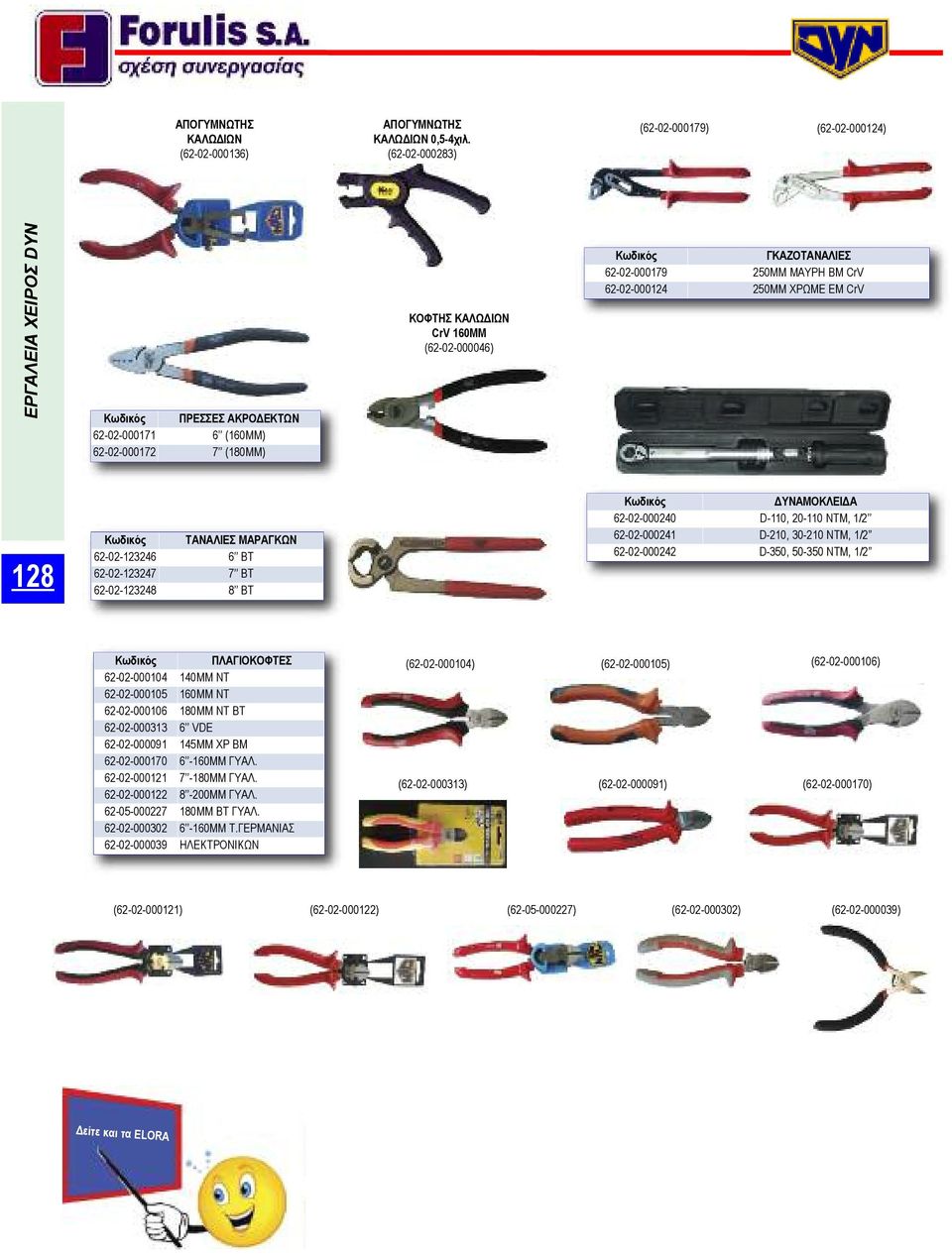 62-02-000124 250MM ΧΡΩΜΕ ΕΜ CrV 128 ΤΑΝΑΛΙΕΣ ΜΑΡΑΓΚΩΝ 62-02-123246 6 ΒΤ 62-02-123247 7 ΒΤ 62-02-123248 8 ΒΤ ΔΥΝΑΜΟΚΛΕΙΔΑ 62-02-000240 D-110, 20-110 NTM, 1/2 62-02-000241 D-210, 30-210 NTM, 1/2