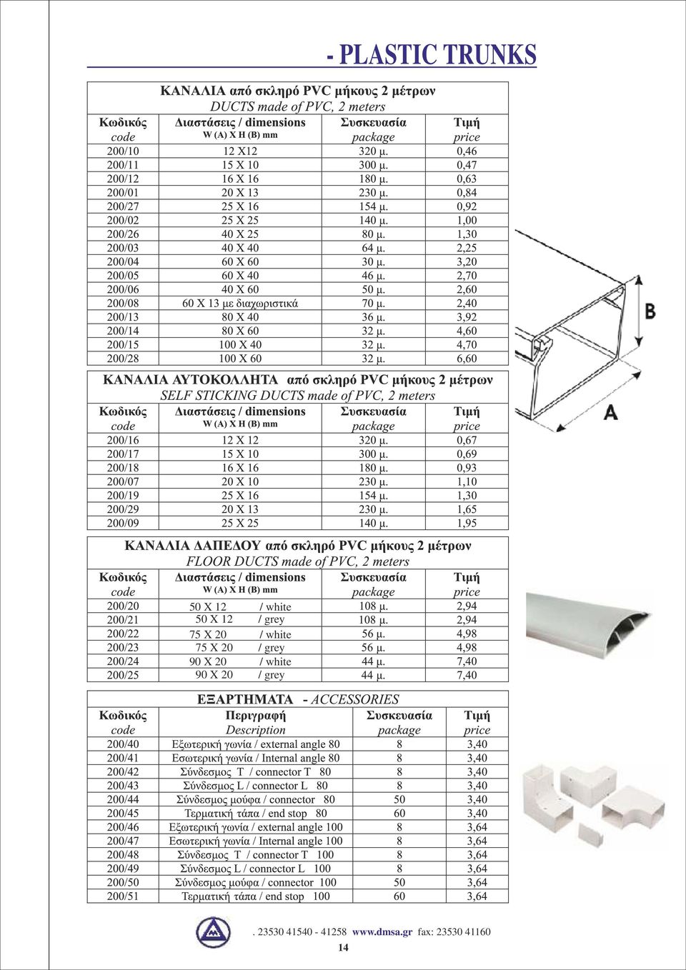 X 20 λευκό / white 75 X 20 γκρι / grey