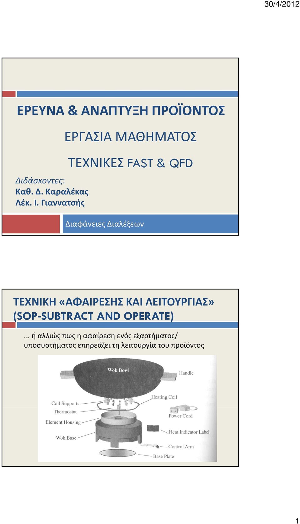 ΤΕΧΝΙΚΗ «ΑΦΑΙΡΕΣΗΣ ΚΑΙ ΛΕΙΤΟΥΡΓΙΑΣ» (SOP SUBTRACT AND OPERATE).