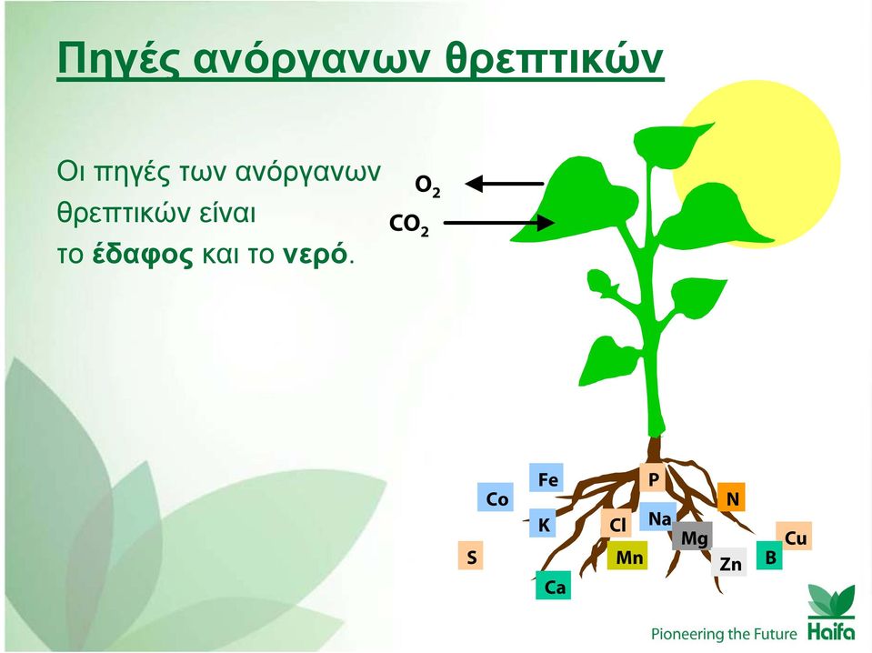 είναι το έδαφος και το νερό.