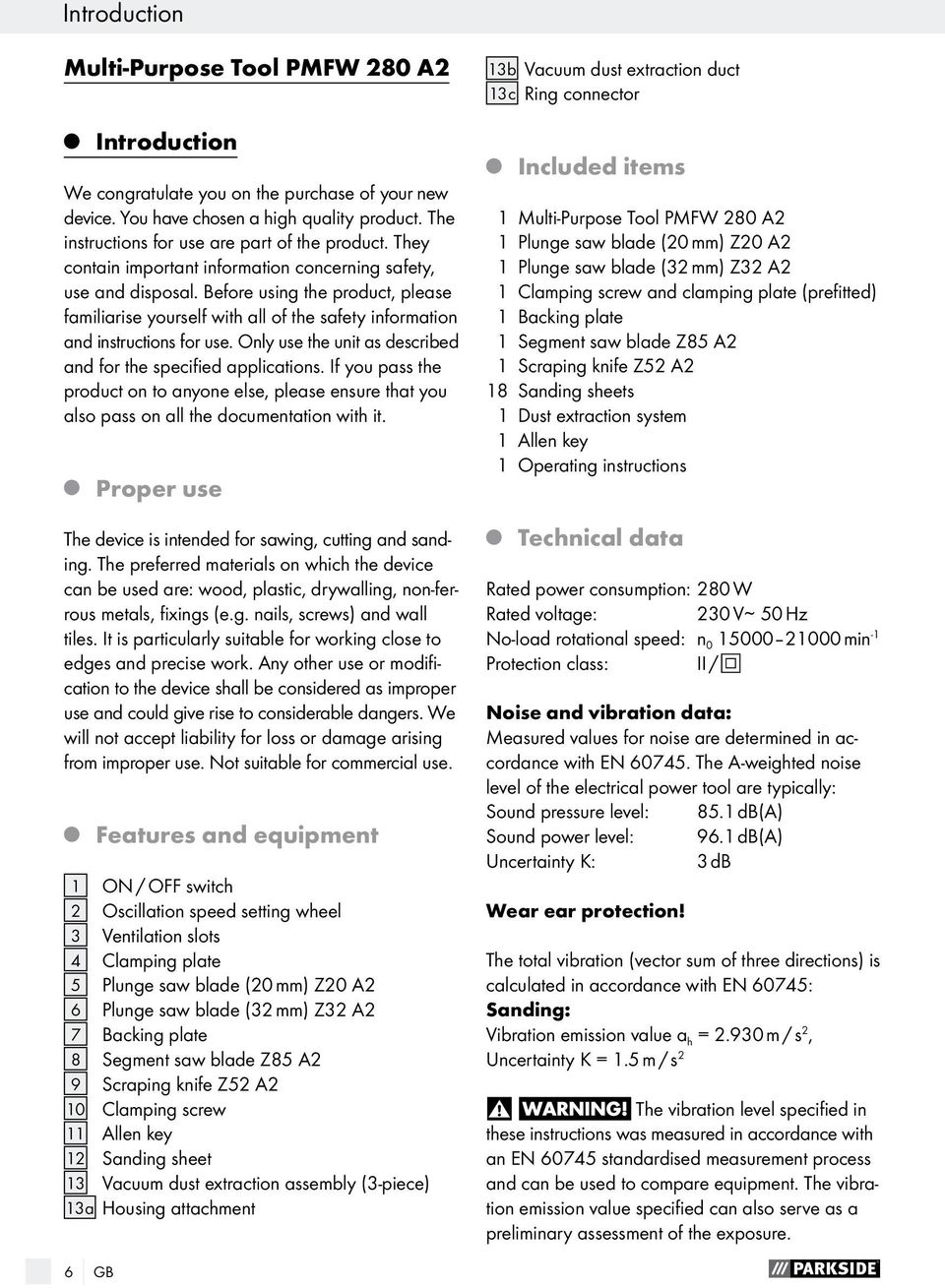 Before using the product, please familiarise yourself with all of the safety information and instructions for use. Only use the unit as described and for the specified applications.