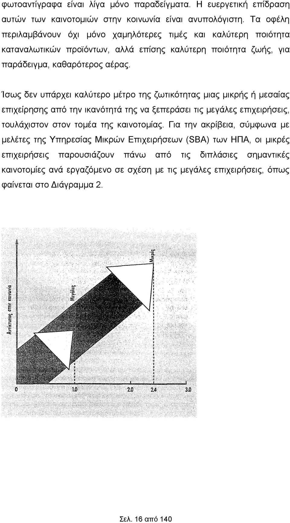 Ίσως δεν υπάρχει καλύτερο μέτρο της ζωτικότητας μιας μικρής ή μεσαίας επιχείρησης από την ικανότητά της να ξεπεράσει τις μεγάλες επιχειρήσεις, τουλάχιστον στον τομέα της καινοτομίας.