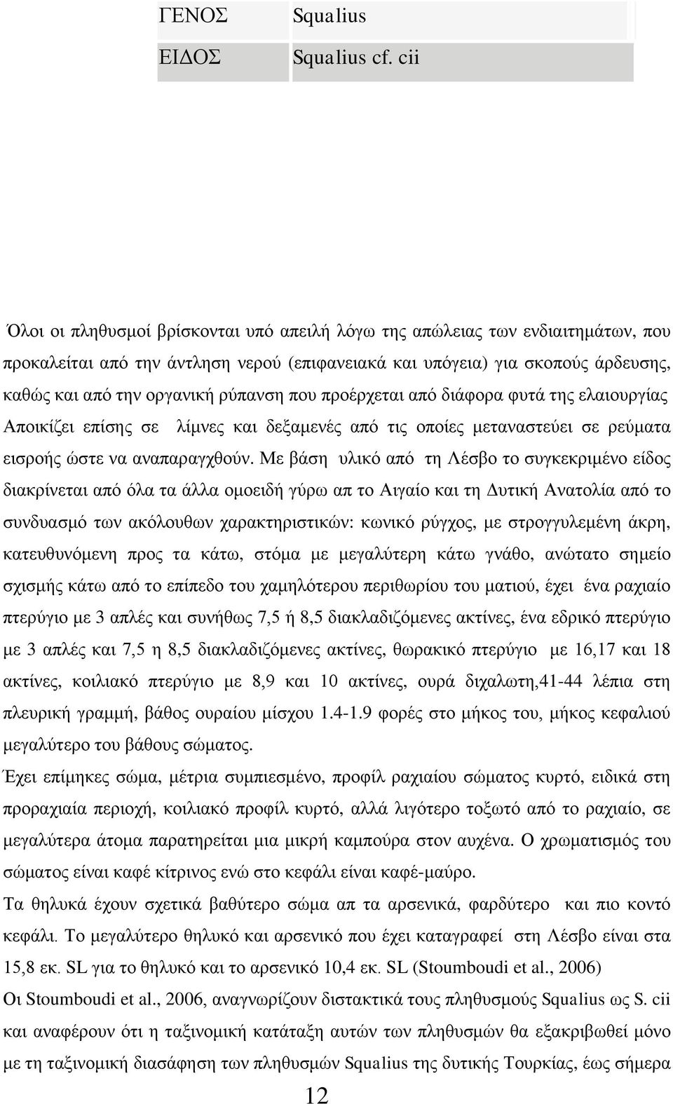 ρύπανση που προέρχεται από διάφορα φυτά της ελαιουργίας Αποικίζει επίσης σε λίμνες και δεξαμενές από τις οποίες μεταναστεύει σε ρεύματα εισροής ώστε να αναπαραγχθούν.