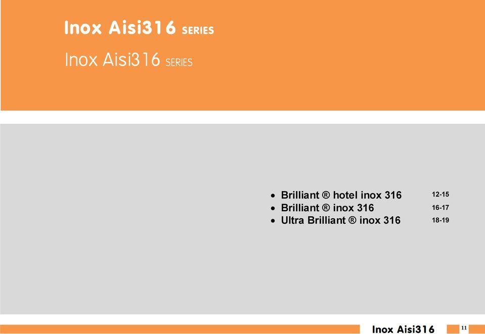 inox 316 12-15 Brilliant inox