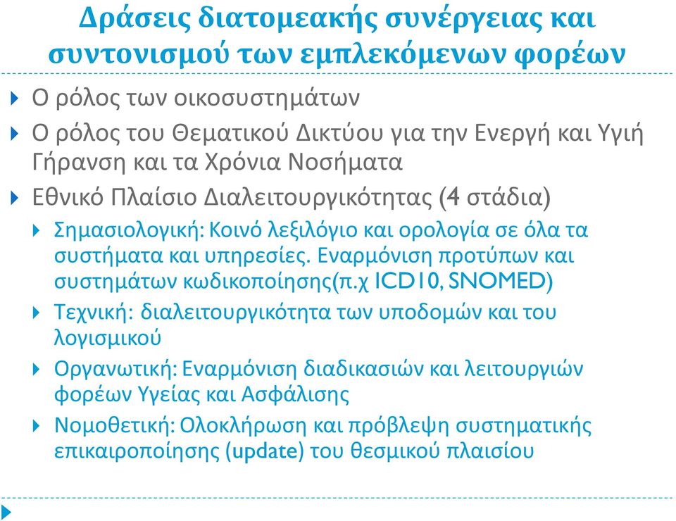 υπηρεσίες. Εναρμόνιση προτύπων και συστημάτων κωδικοποίησης(π.