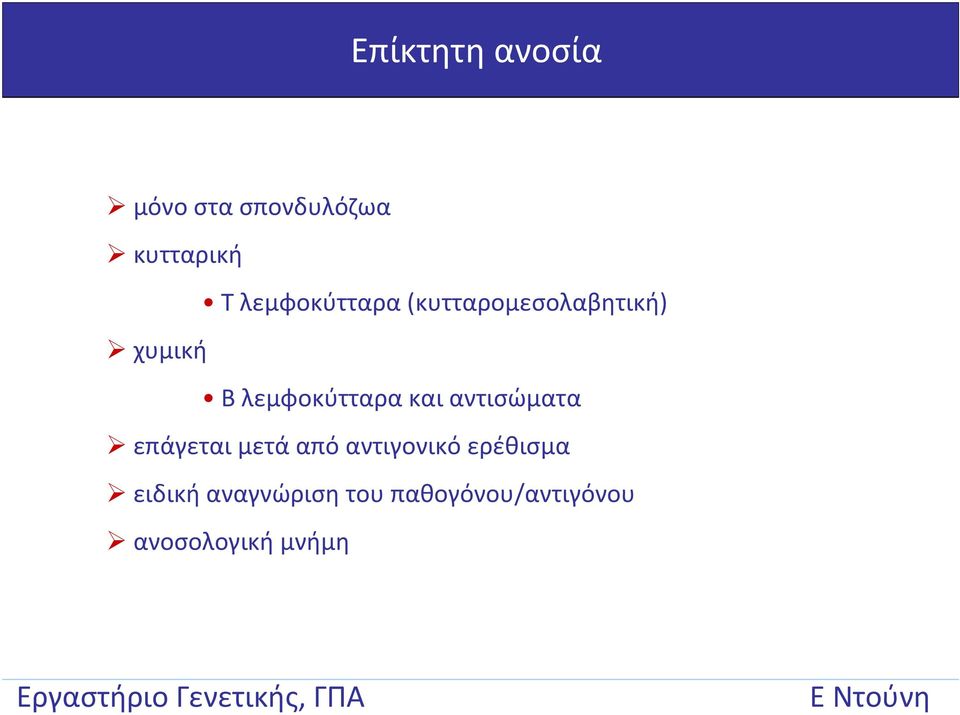 λεμφοκύτταρα και αντισώματα επάγεται μετά από
