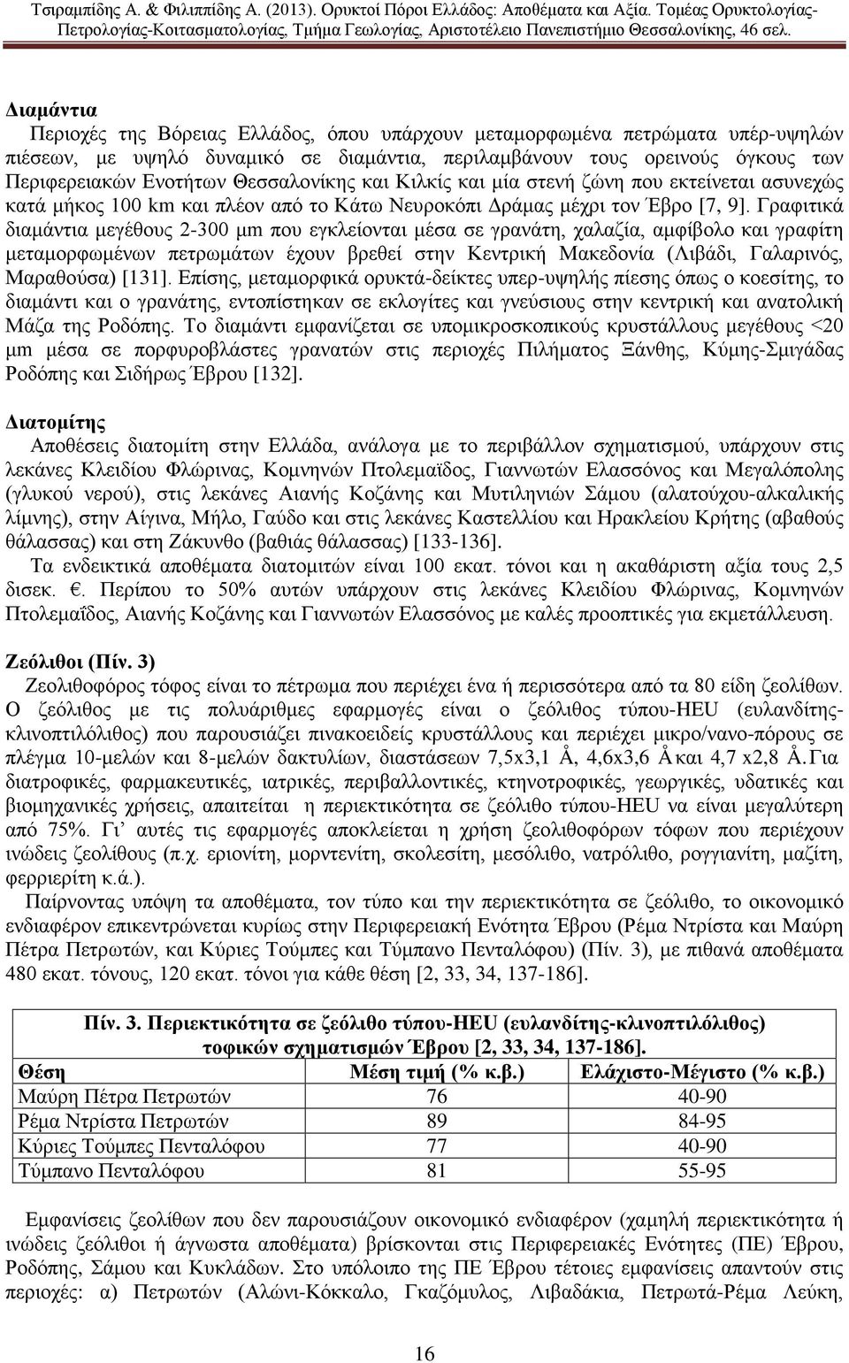 Γραφιτικά διαμάντια μεγέθους 2-300 μm που εγκλείονται μέσα σε γρανάτη, χαλαζία, αμφίβολο και γραφίτη μεταμορφωμένων πετρωμάτων έχουν βρεθεί στην Κεντρική Μακεδονία (Λιβάδι, Γαλαρινός, Μαραθούσα)