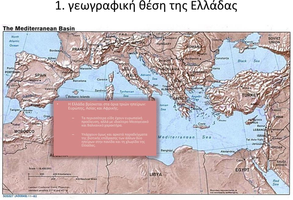 Τα περισσότερα είδη έχουν ευρωπαϊκή προέλευση, αλλά µε ιδιαίτερο Μεσογειακό και