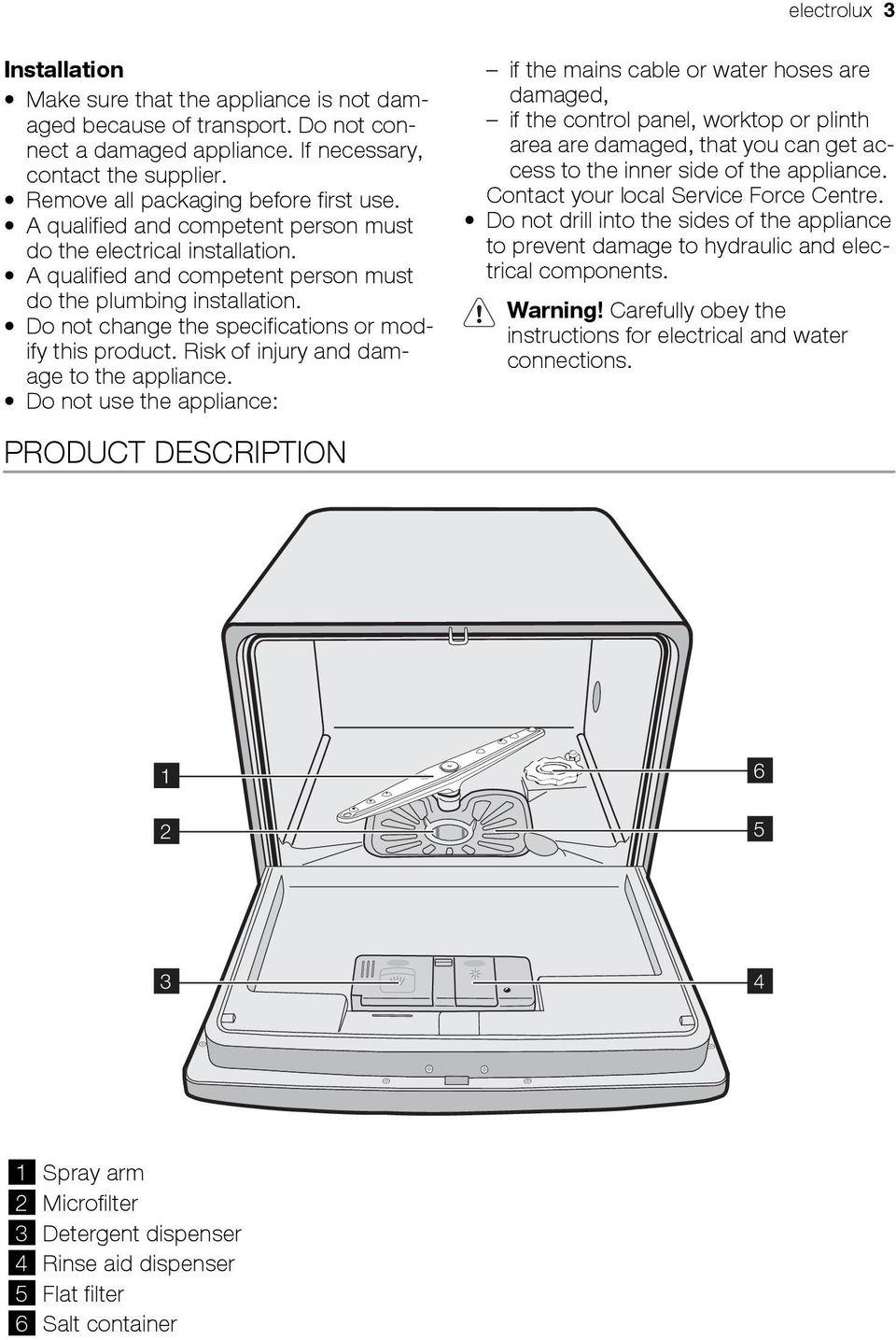 Do not change the specifications or modify this product. Risk of injury and damage to the appliance.