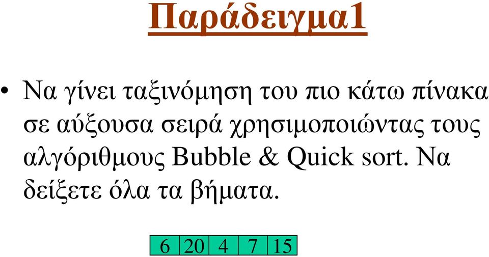 χρησιμοποιώντας τους αλγόριθμους