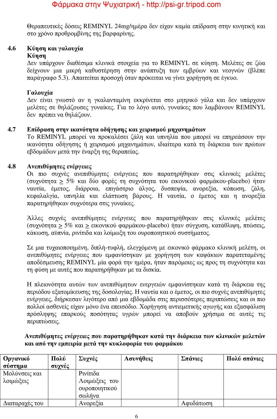 Απαιτείται προσοχή όταν πρόκειται να γίνει χορήγηση σε έγκυο. Γαλουχία Δεν είναι γνωστό αν η γκαλανταμίνη εκκρίνεται στο μητρικό γάλα και δεν υπάρχουν μελέτες σε θηλάζουσες γυναίκες.