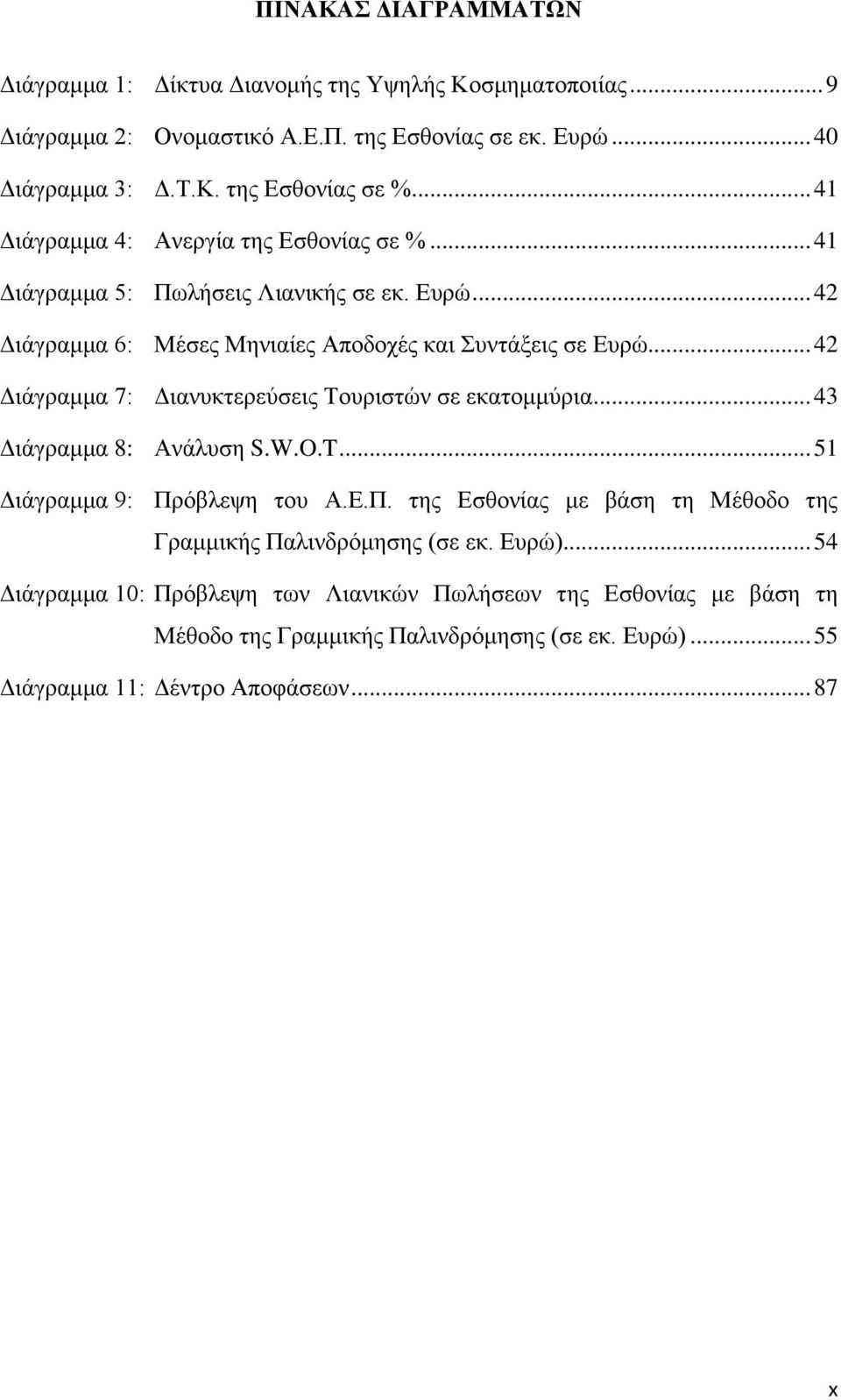 .. 42 Διάγραμμα 7: Διανυκτερεύσεις Τουριστών σε εκατομμύρια... 43 Διάγραμμα 8: Ανάλυση S.W.O.T... 51 Διάγραμμα 9: Πρ