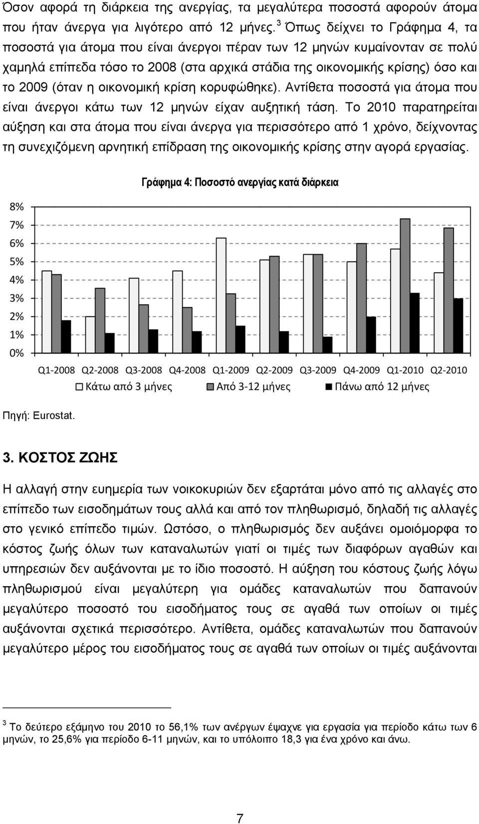 η οικονομική κρίση κορυφώθηκε). Αντίθετα ποσοστά για άτομα που είναι άνεργοι κάτω των 12 μηνών είχαν αυξητική τάση.