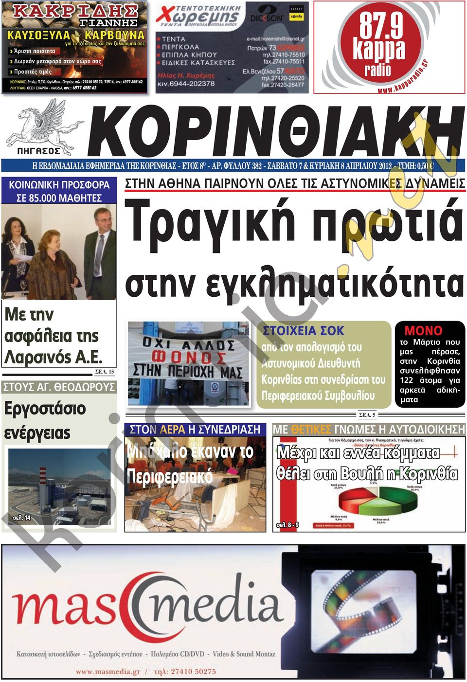 ΘΕΟδΩΡΟυΣ Εργοστάσιο ενέργειας στην εγκληματικότητα ΣΤΟΝ ΑΕΡΑ Η ΣυΝΕδΡΙΑΣΗ Μπάχαλο έκαναν το Περιφερειακό ΣΤΟΙΧΕΙΑ ΣΟΚ από τον απολογισμό του Αστυνομικού Διευθυντή Κορινθίας