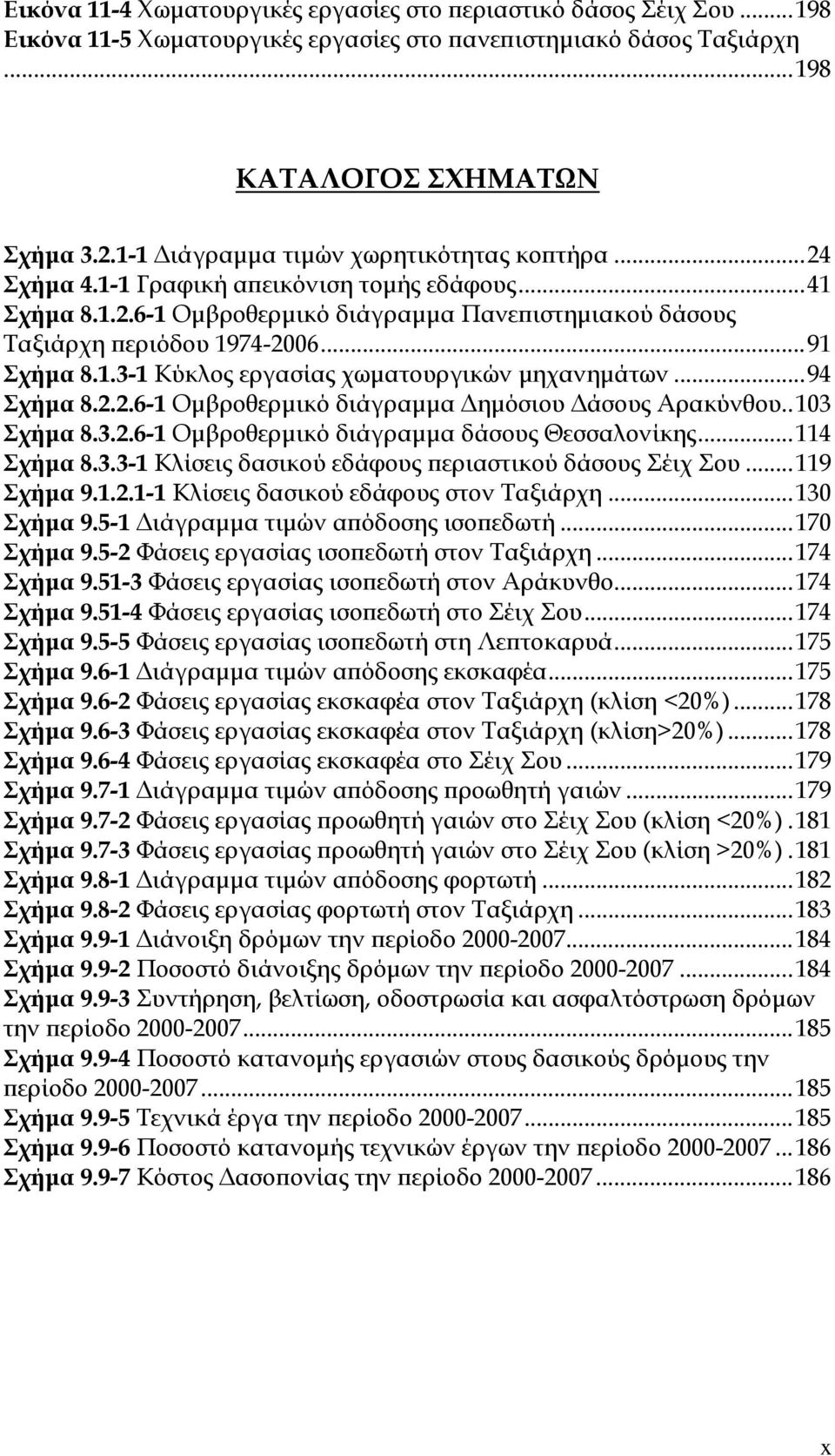 1.3-1 Κύκλος εργασίας χωματουργικών μηχανημάτων...94 Σχήμα 8.2.2.6-1 Ομβροθερμικό διάγραμμα Δημόσιου Δάσους Αρακύνθου..103 Σχήμα 8.3.2.6-1 Ομβροθερμικό διάγραμμα δάσους Θεσσαλονίκης...114 Σχήμα 8.3.3-1 Κλίσεις δασικού εδάφους περιαστικού δάσους Σέιχ Σου.