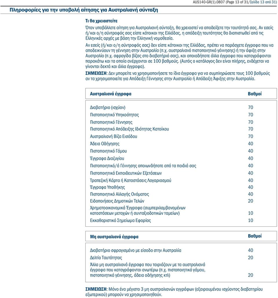 Aν εσείς ή/και ο/η σύντροφός σας είστε κάτοικοι της Ελλάδας, η απόδειξη ταυτότητας θα διαπιστωθεί από τις Ελληνικές αρχές με βάση την Ελληνική νομοθεσία.