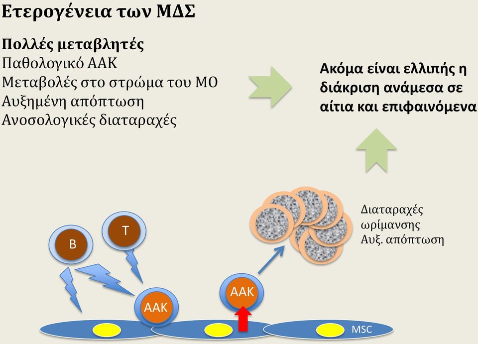 διαταραχές Ακόμα είναι ελλιπής η διάκριση ανάμεσα σε αίτια