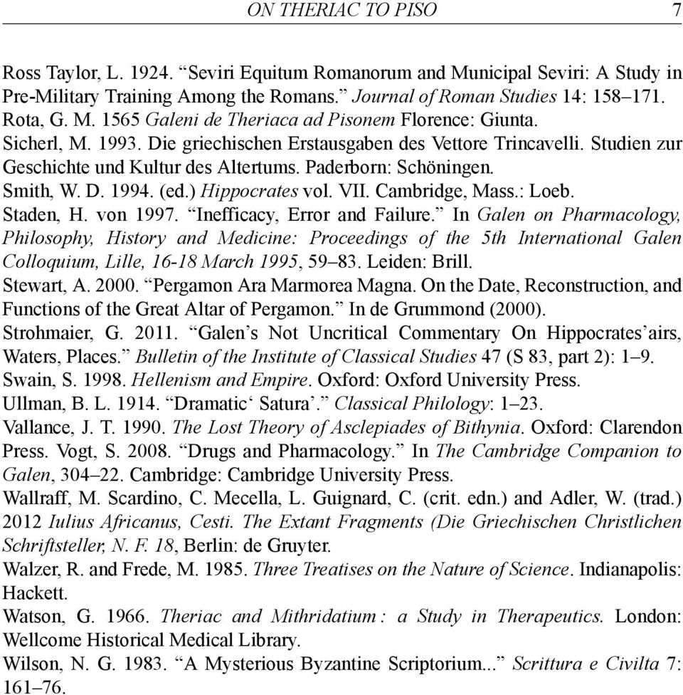 Cambridge, Mass.: Loeb. Staden, H. von 1997. Inefficacy, Error and Failure.