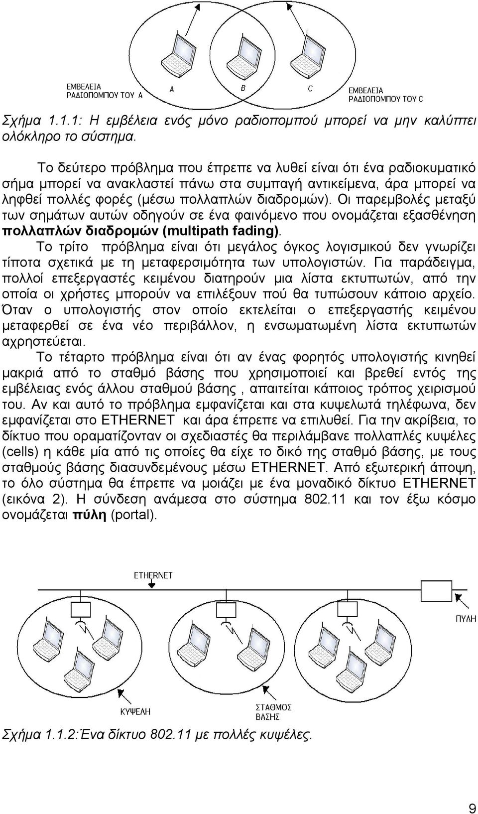 Οι παρεμβολές μεταξύ των σημάτων αυτών οδηγούν σε ένα φαινόμενο που ονομάζεται εξασθένηση πολλαπλών διαδρομών (multipath fading).