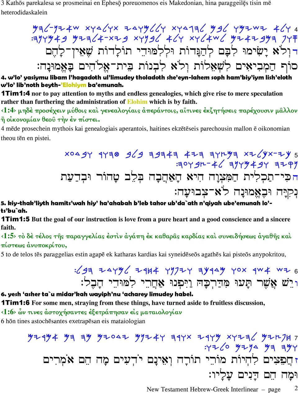 w lo yasiymu libam l hagadoth ul limudey tholadoth she eyn-lahem soph ham biy iym lish eloth w lo lib noth beyth- Elohiym ba emunah.