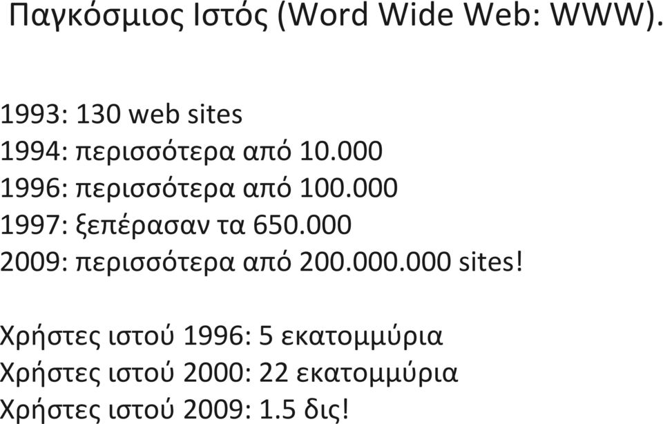 000 1996: περισσότερα από 100.000 1997: ξεπέρασαν τα 650.