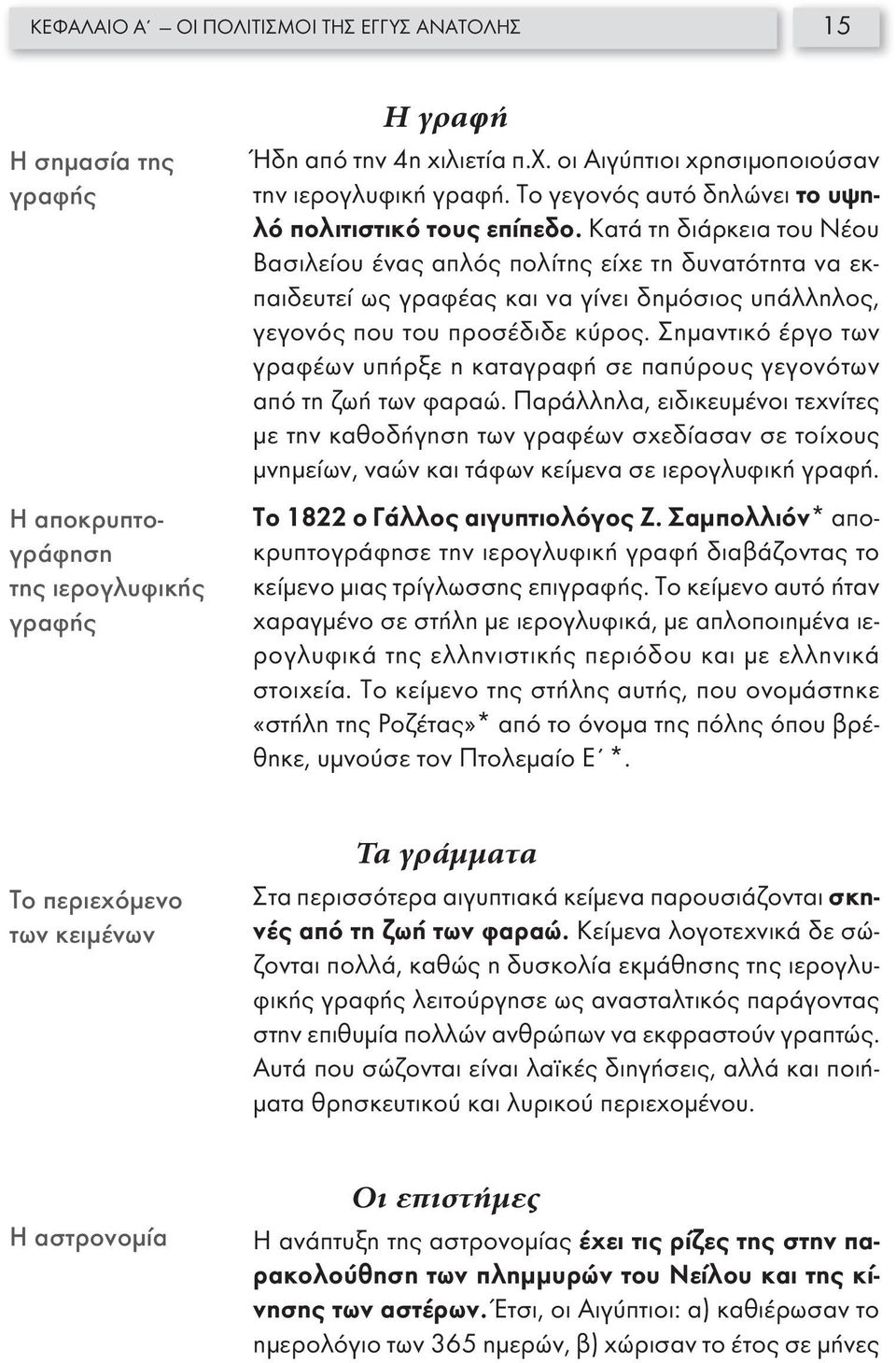 Κατά τη διάρκεια του Νέου Βασιλείου ένας απλός πολίτης είχε τη δυνατότητα να εκπαιδευτεί ως γραφέας και να γίνει δημόσιος υπάλληλος, γεγονός που του προσέδιδε κύρος.