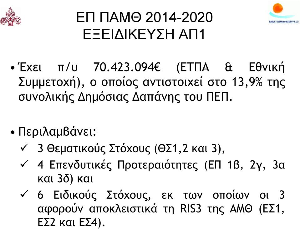 Δαπάνης του ΠΕΠ.