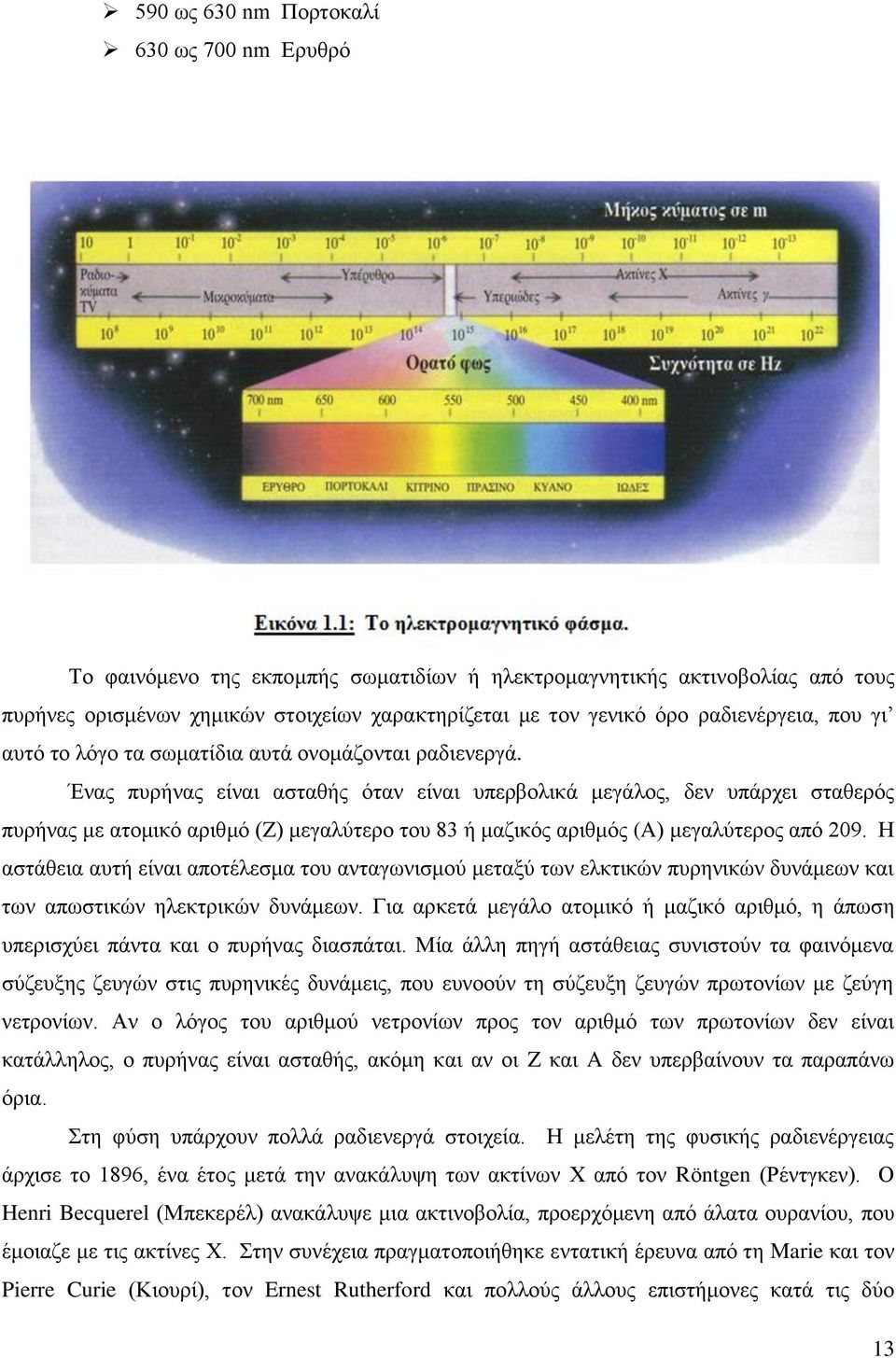 Ένας πυρήνας είναι ασταθής όταν είναι υπερβολικά μεγάλος, δεν υπάρχει σταθερός πυρήνας με ατομικό αριθμό (Z) μεγαλύτερο του 83 ή μαζικός αριθμός (A) μεγαλύτερος από 209.