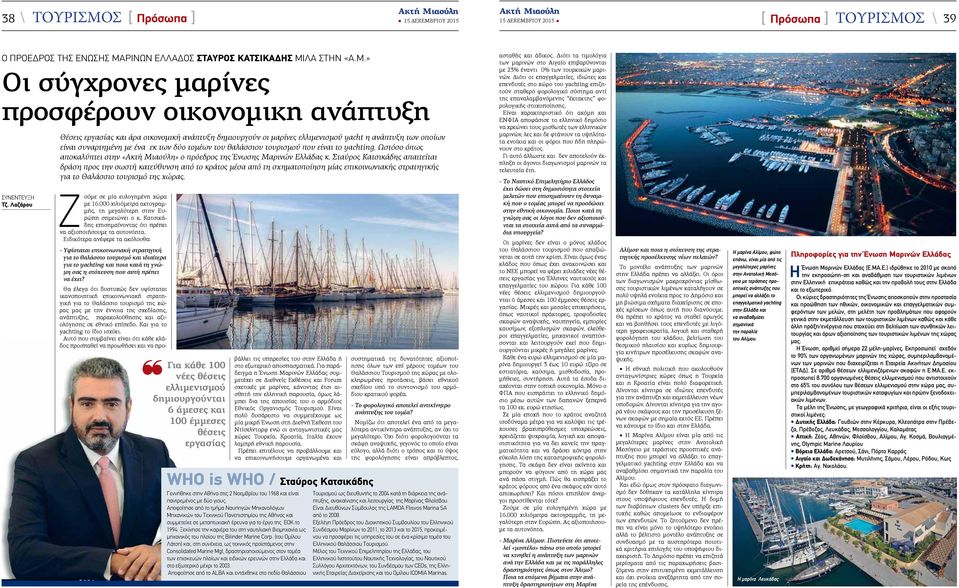 yachting. Ωστόσο όπως αποκαλύπτει στην ο πρόεδρος της Ένωσης Μαρινών Ελλάδας κ.