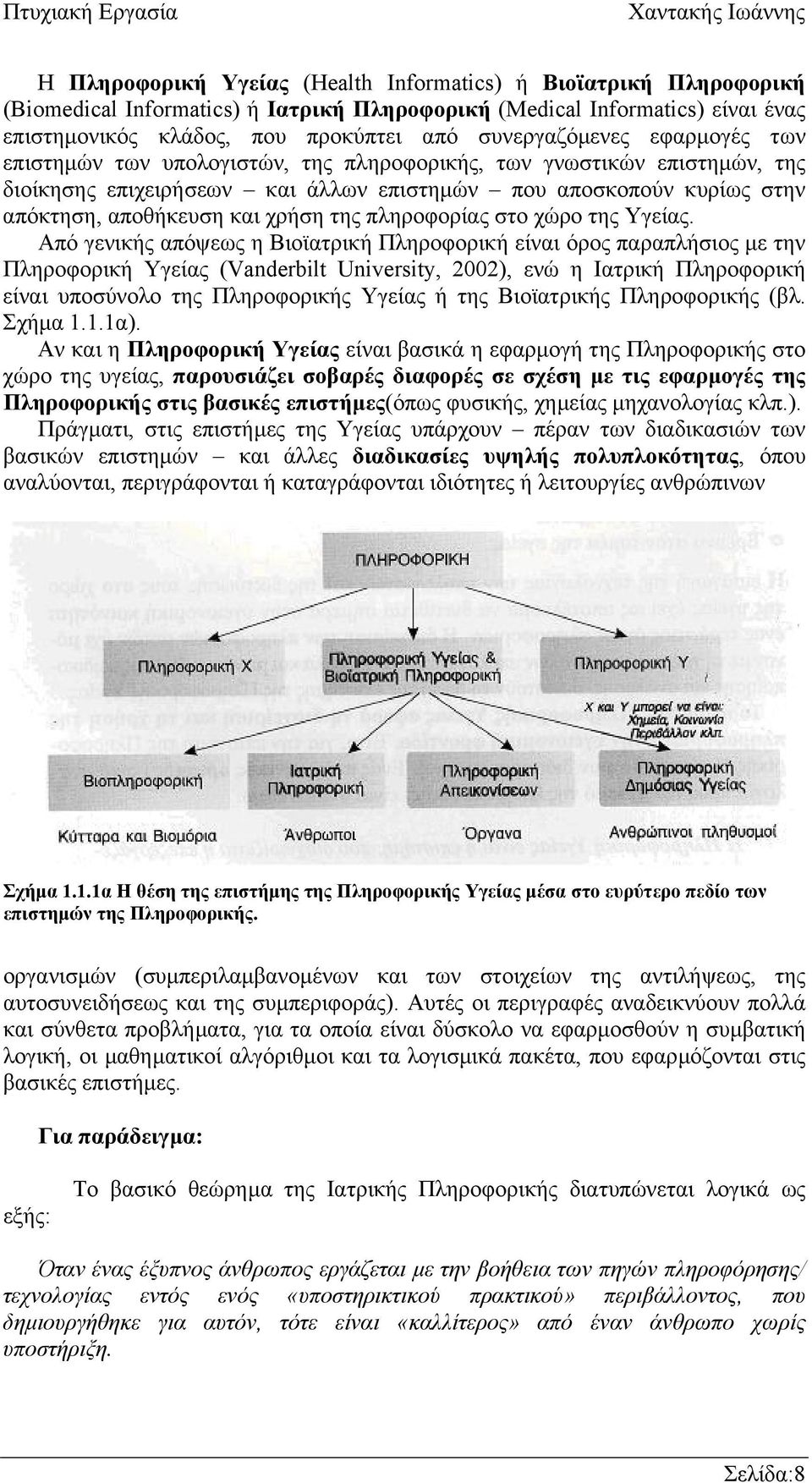 χρήση της πληροφορίας στο χώρο της Υγείας.