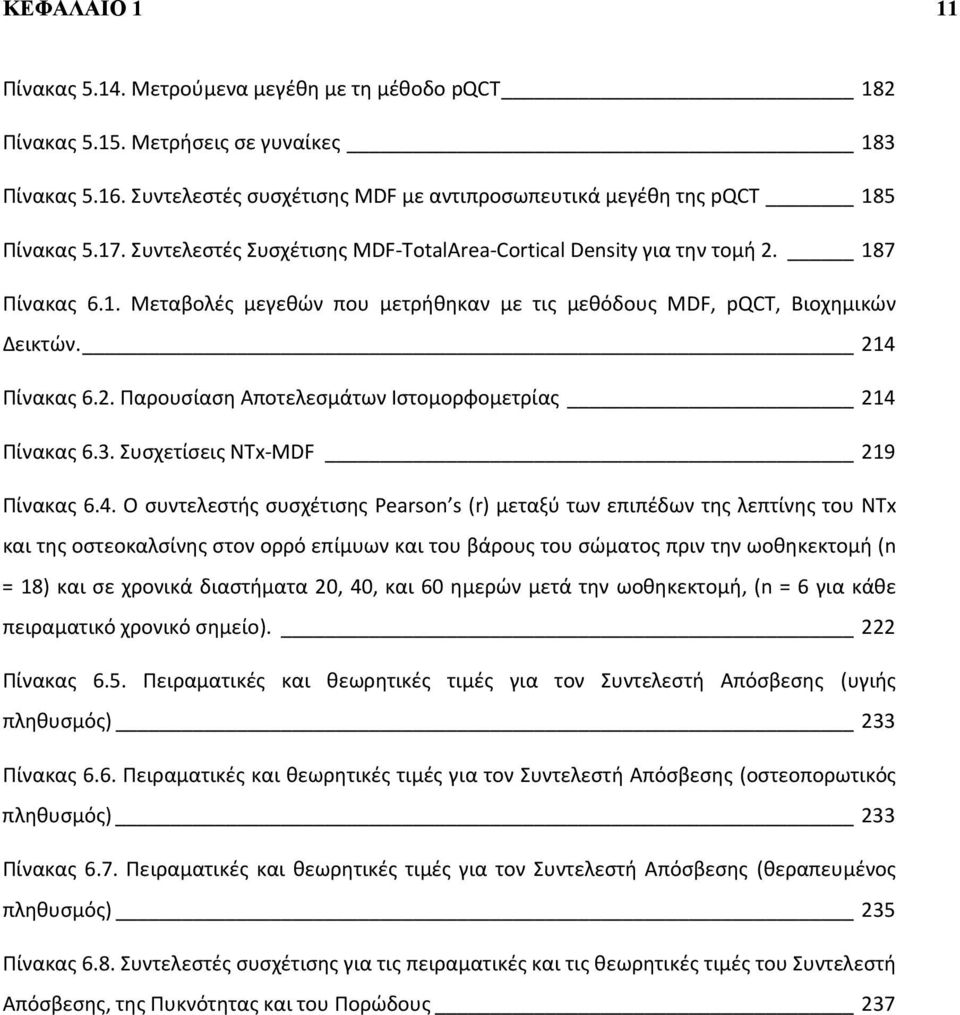 3. Συσχετίσεις ΝΤx MDF 219 Πίνακας 6.4.