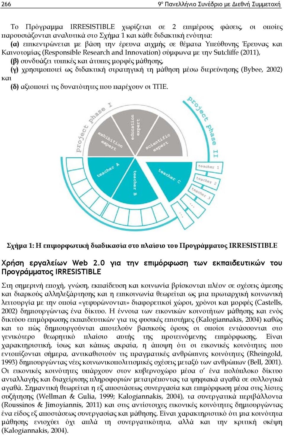 μάθησης, (γ) χρησιμοποιεί ως διδακτική στρατηγική τη μάθηση μέσω διερεύνησης (Bybee, 2002) και (δ) αξιοποιεί τις δυνατότητες που παρέχουν οι ΤΠΕ.