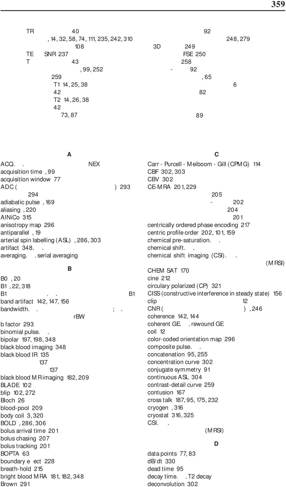διακριτική ικανότητα 248, 279 3D τεχνική 249 ακολουθία FSE 250 βελτίωση 258 στον Κ-χώρο 92 χωρική καταγραφή, 65 χώροι μαγνητικού τομογράφου 6 χώρος δεδομένων 82 ψευδοσυχνότητα 89 Ψ Αγγλικοί όροι A