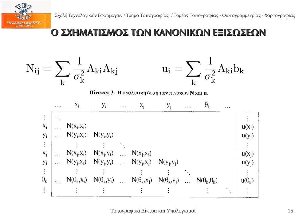 ΕΞΙΣΩΣΕΩΝ