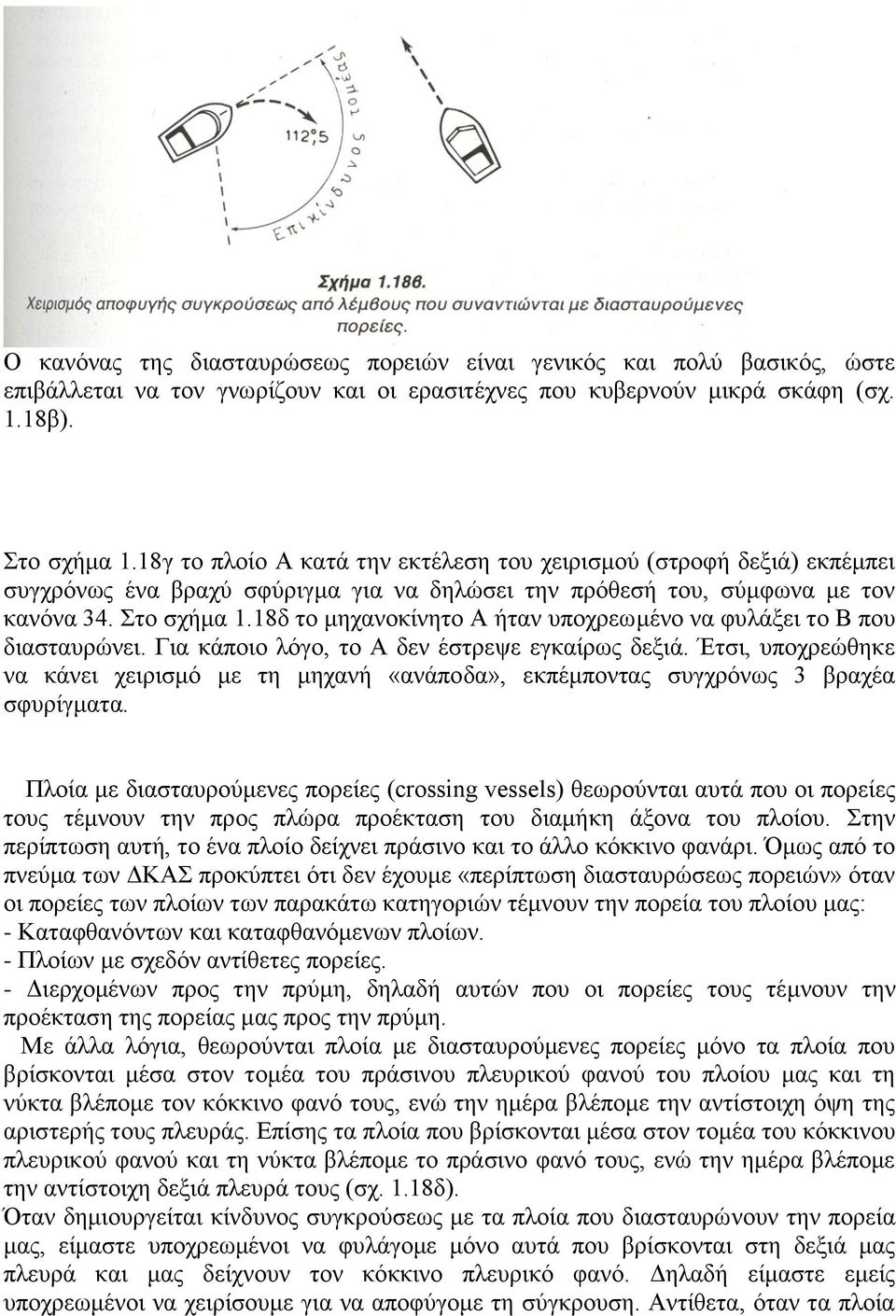 18δ το μηχανοκίνητο Α ήταν υποχρεωμένο να φυλάξει το Β που διασταυρώνει. Για κάποιο λόγο, το Α δεν έστρεψε εγκαίρως δεξιά.