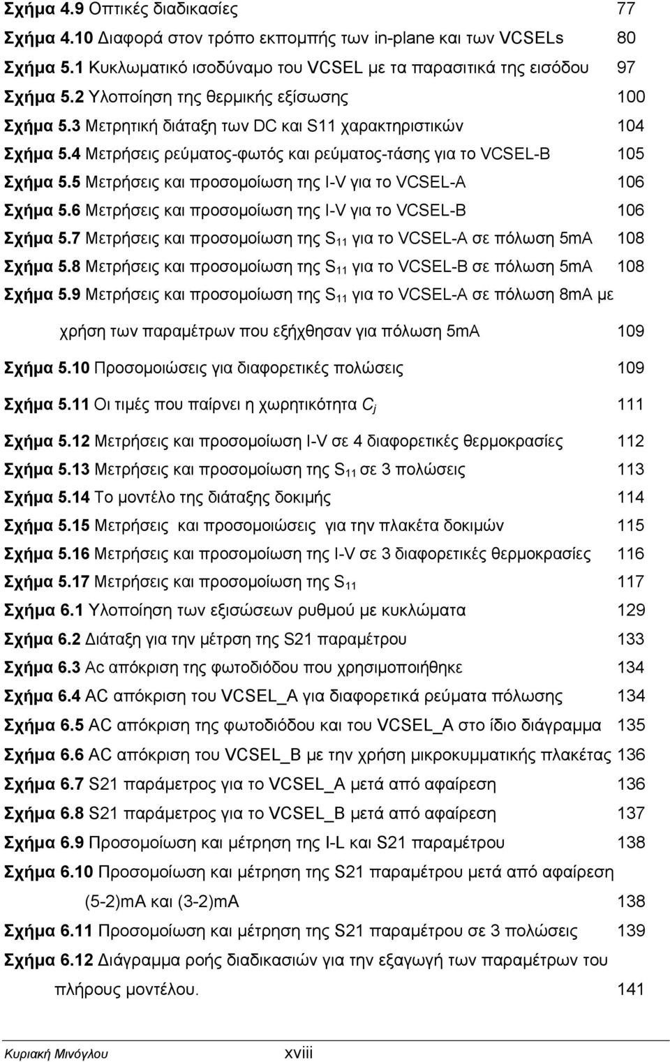 5 Μετρήσεις και προσοµοίωση της I-V για το VCSEL-A 106 Σχήµα 5.6 Μετρήσεις και προσοµοίωση της I-V για το VCSEL-Β 106 Σχήµα 5.