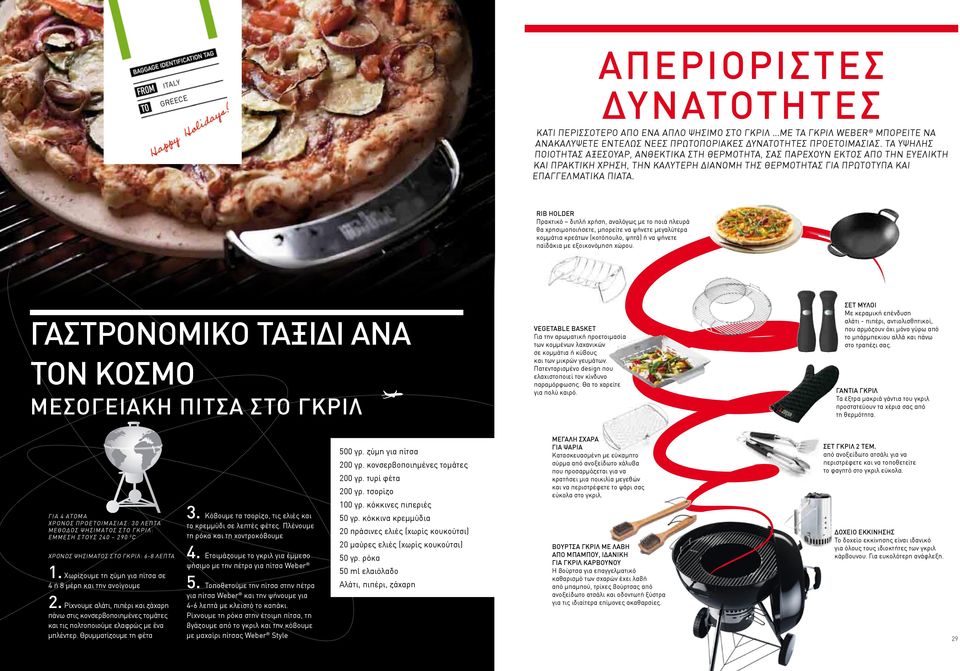 RIB HOLDER Πρακτικό διπλή χρήση, αναλόγως με το ποιά πλευρά θα χρησιμοποιήσετε, μπορείτε να ψήνετε μεγαλύτερα κομμάτια κρεάτων (κοτόπουλο, ψητά) ή να ψήνετε παϊδάκια με εξοικονόμηση χώρου.