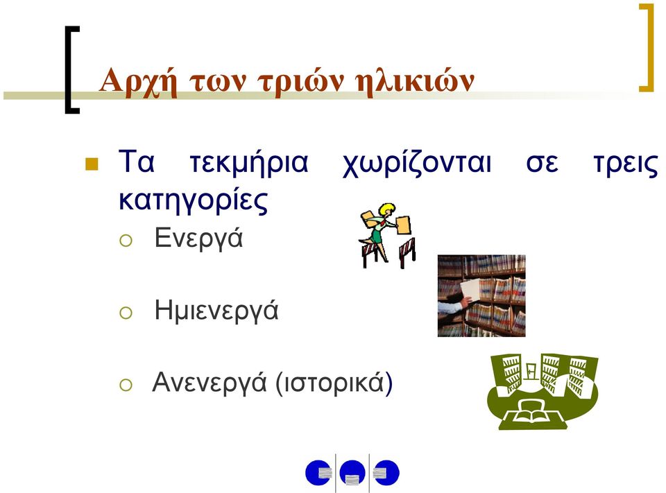 τρεις κατηγορίες Ενεργά